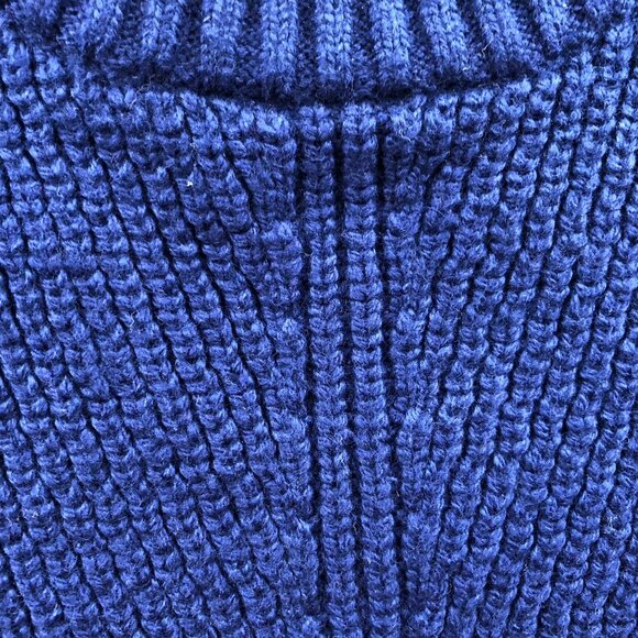 Blake Shelton X Lands End Mens Sweater Large Crewneck Pullover Cozy Knit Blue - Picture 4 of 12